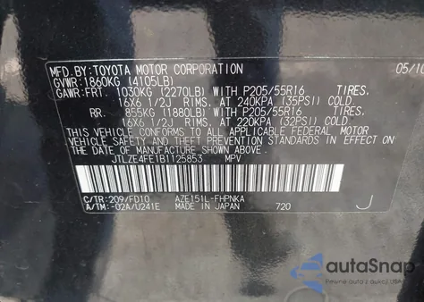 2011 Scion Xb Xb from USA, damaged, VIN JTLZE4FE1B1125853